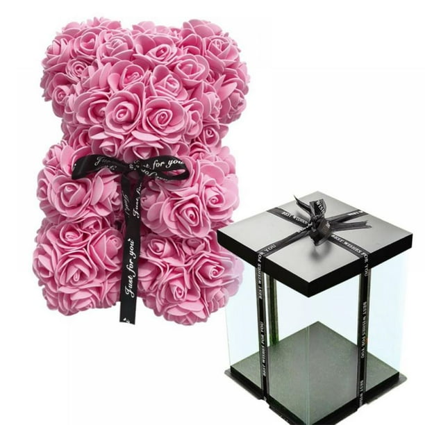 Rose Bear Teddy Bear Cub Forever Artificial Rose Anniversary Christmas Valentine